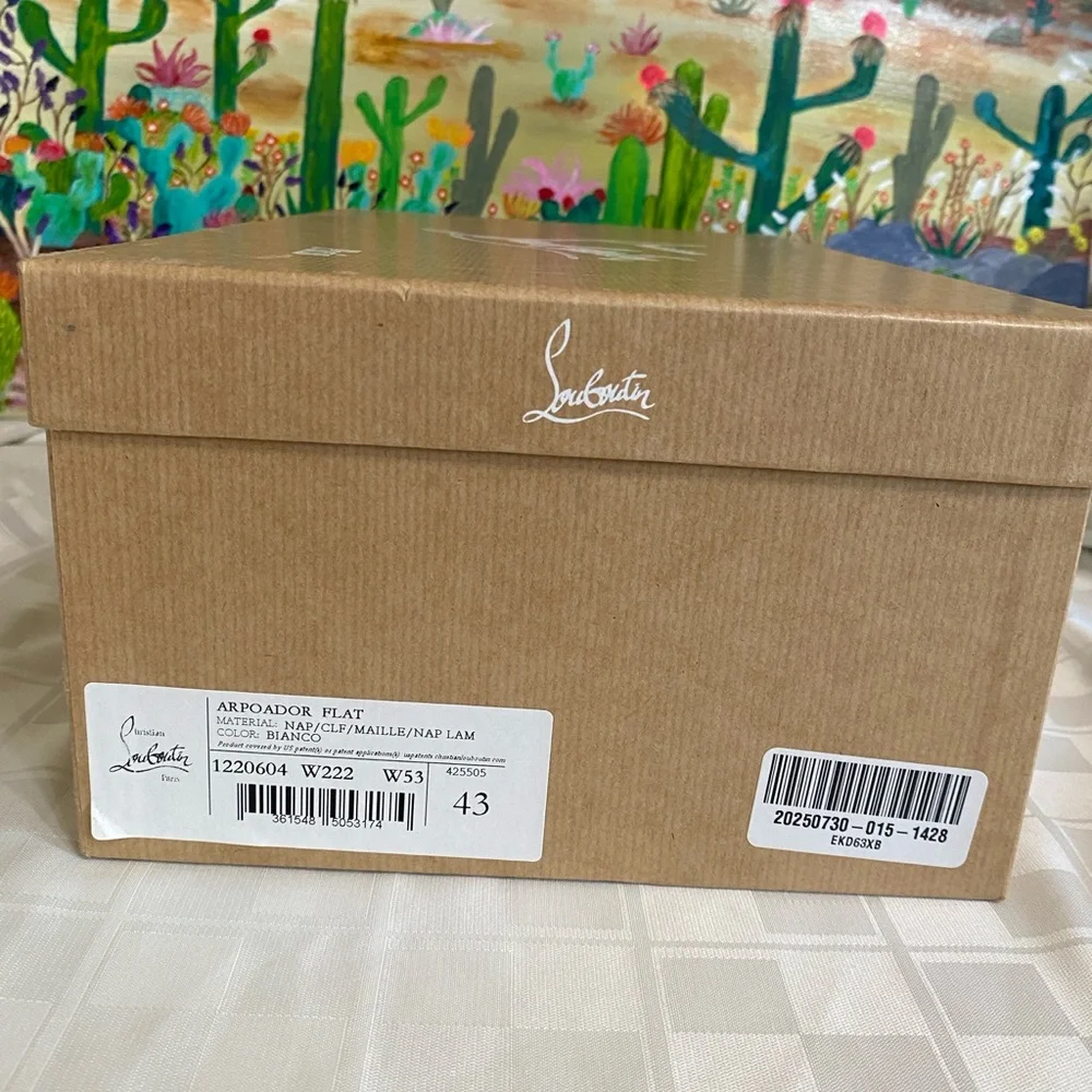 Christian Louboutin Arpoador Flat, Leather, Suede,Men’s Sneakers,Wht, EU43/US 10 - Picture 15 of 16